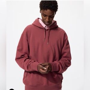 Uniqlo basic cotton Hoodie with side pockets, Size Small